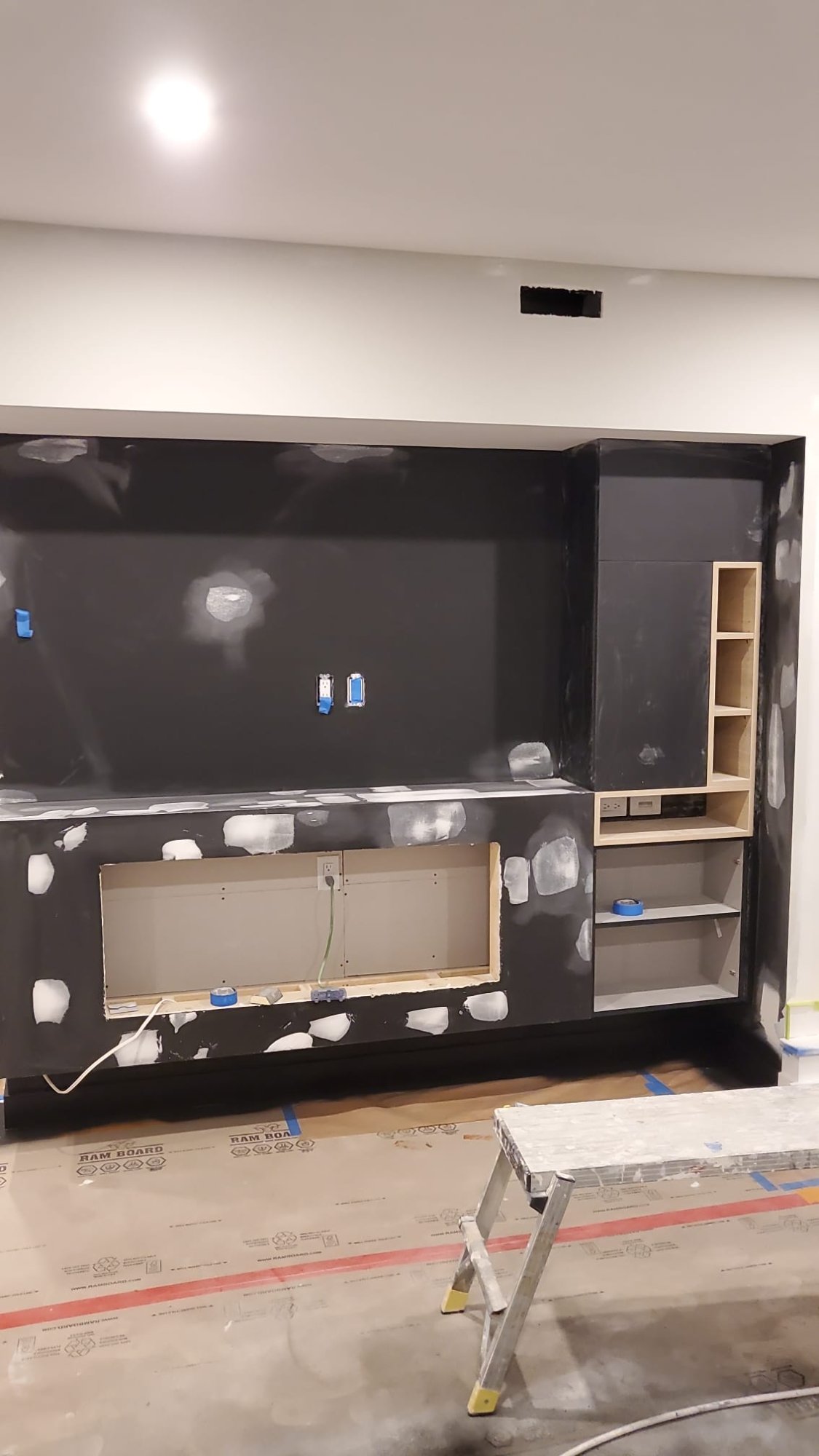 Custom media wall framing