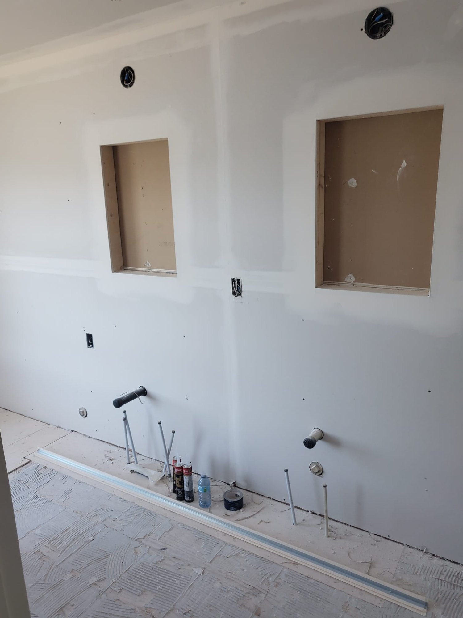 Custom drywall niches
