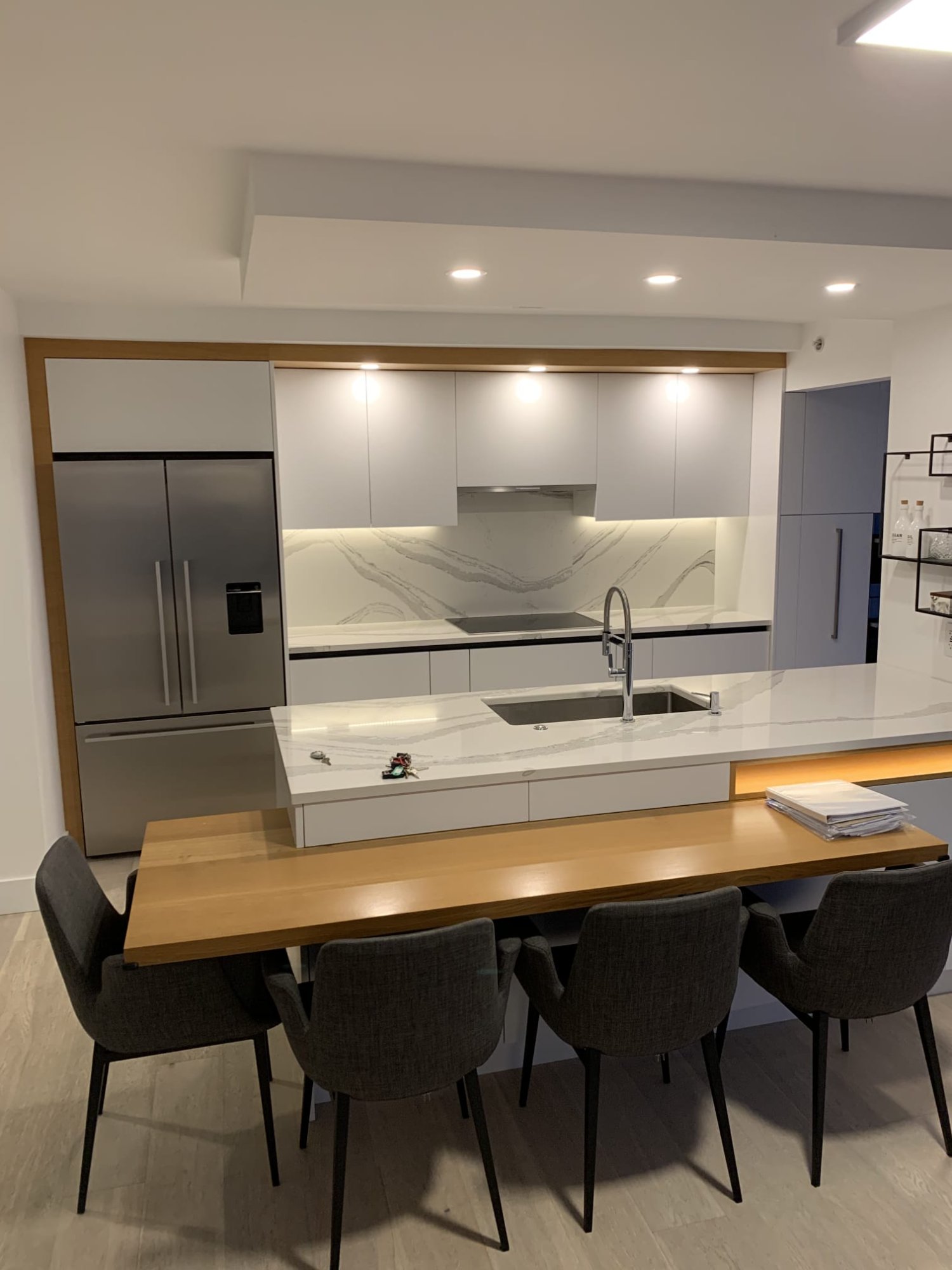 Modern white kitchen renovation